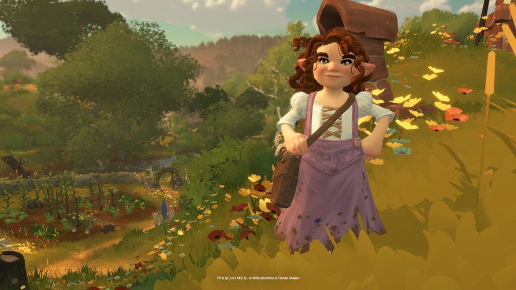 La Hobbit, Rosie, se baladant dans les alentours du village de Lèzeau dans le jeu vidéo Tales of the Shire