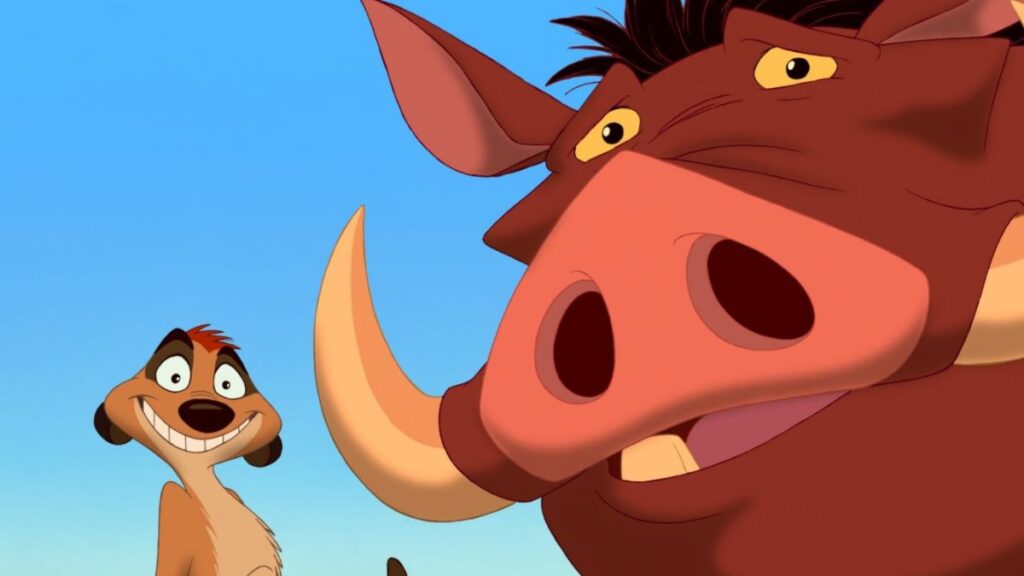 Timon et Pumbaa dans Le Roi Lion