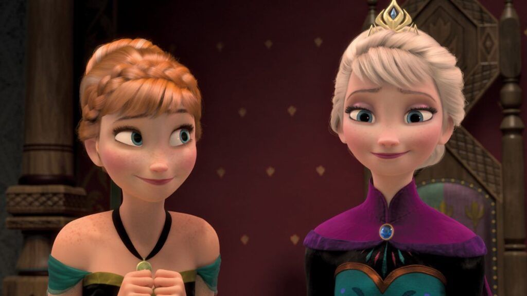 Anna et Elsa dans La Reine des Neiges de Disney