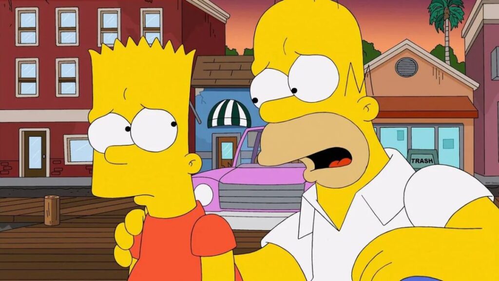 Bart et Homer dans Les Simpson