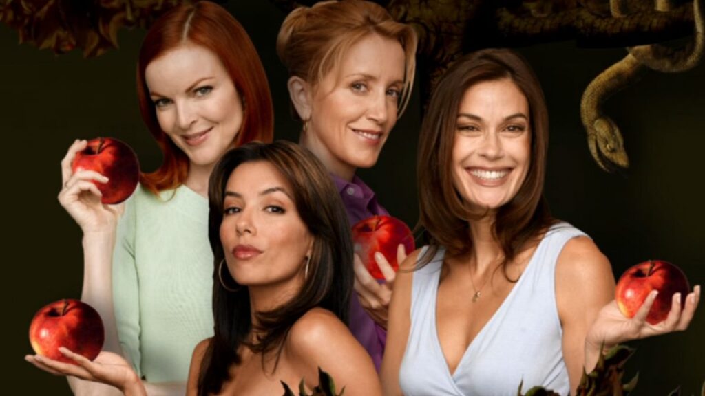 Teri Hatcher, Marcia Cross, Felicity Huffman et Eva Longoria dans le générique de Desperate Housewives.