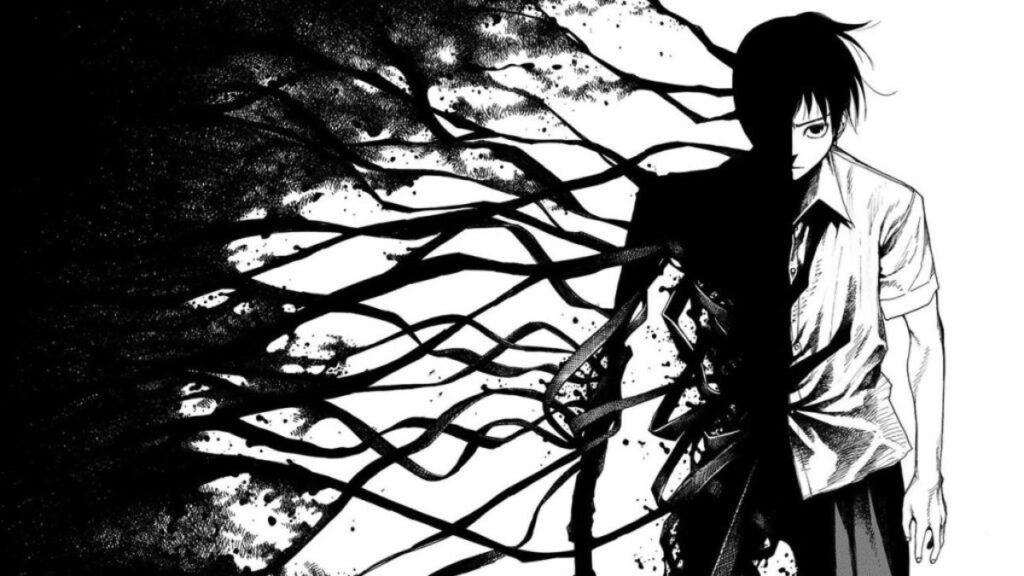 Kei Nagai, dévoilant ses pouvoirs d'immortels dans le manga Ajin