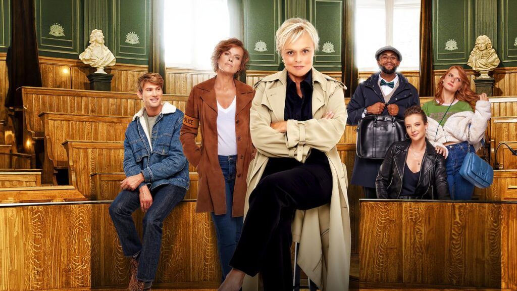 Le poster de la saison 2 de la série Master Crimes, avec Muriel Robin, sur TF1.