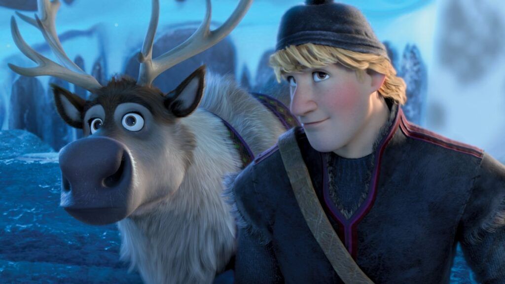 Sven et Kristoff dans La Reine des Neiges de Disney