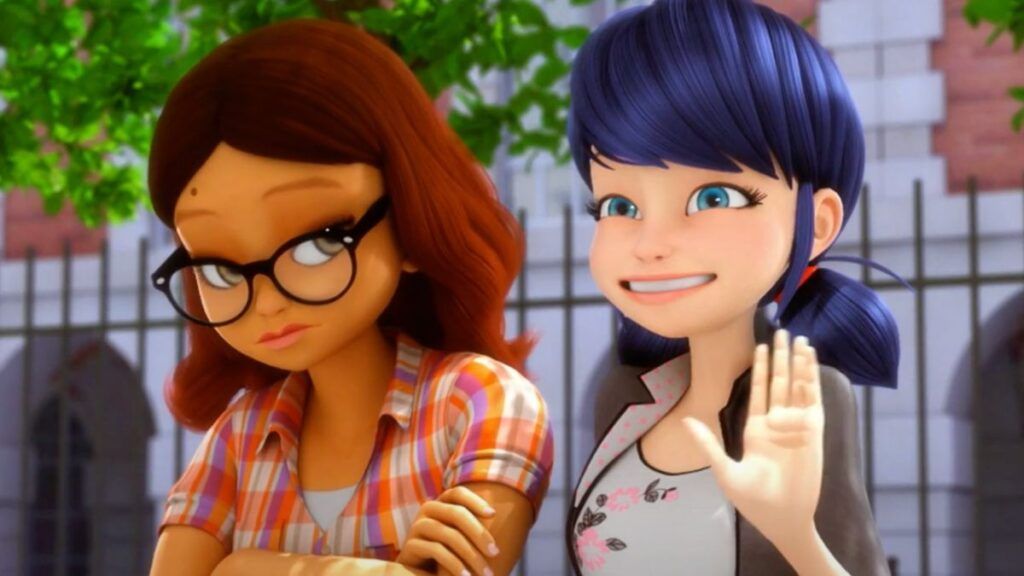 Alya Césaire et Marinette Dupain-Cheng gênante dans Miraculous