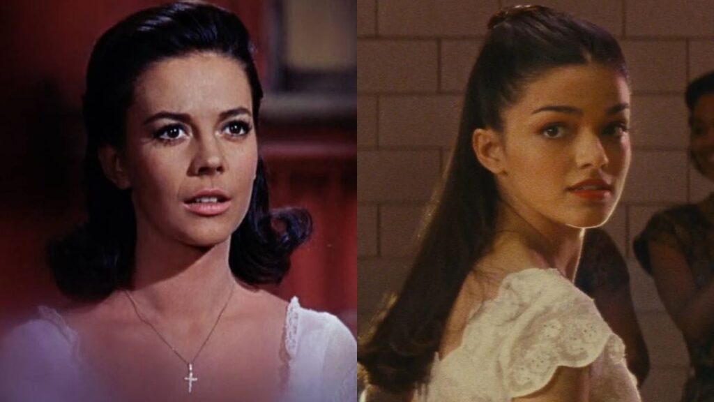 Natalie Wood et Rachel Zegler en Maria dans West Side Story