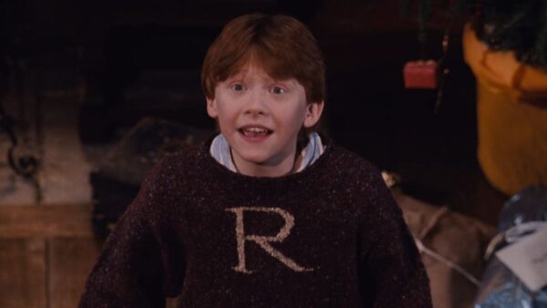 harry potter à l'école des sorciers, ron weasley, pull de noël