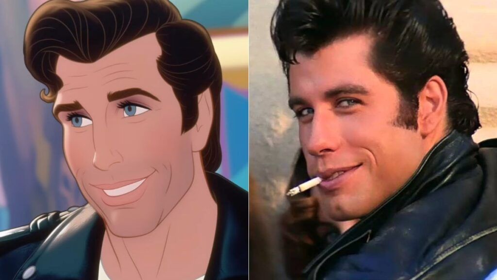 Danny dans Grease, imaginé dans le monde de Disney par une ia