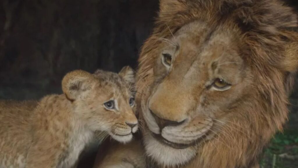 simba et sa fille kiara dans le roi lion