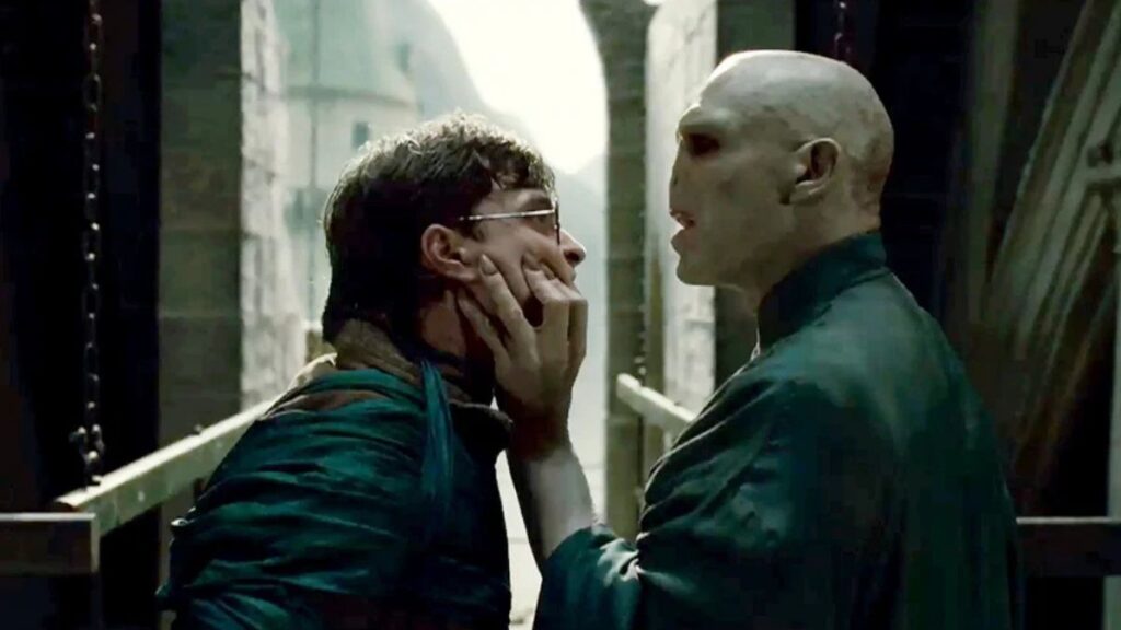 Harry Potter et Lord Voldemort dans Harry Potter et les Reliques de la Mort Partie 2.