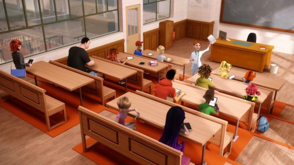 Salle de classe de Caline Bustier dans Miraculous