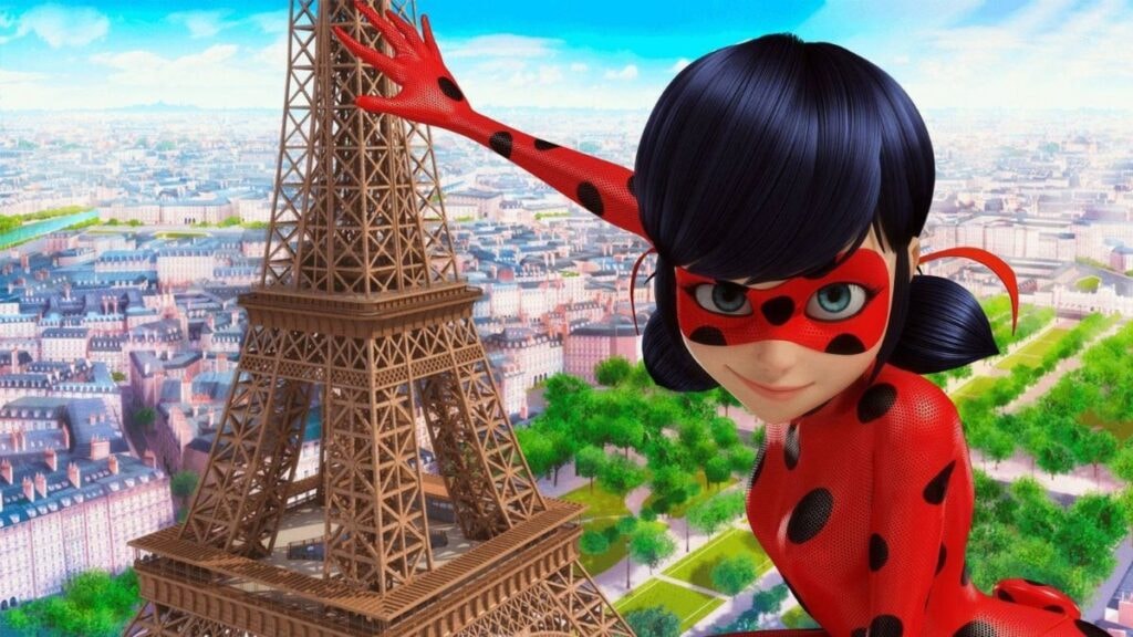 Ladybug dans Miraculous Paris Tour Eiffel