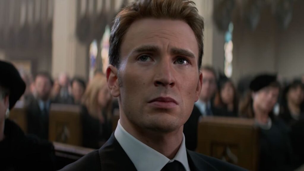 Steve Rogers à l'enterrement de Peggy Carter dans Captain America Civil War