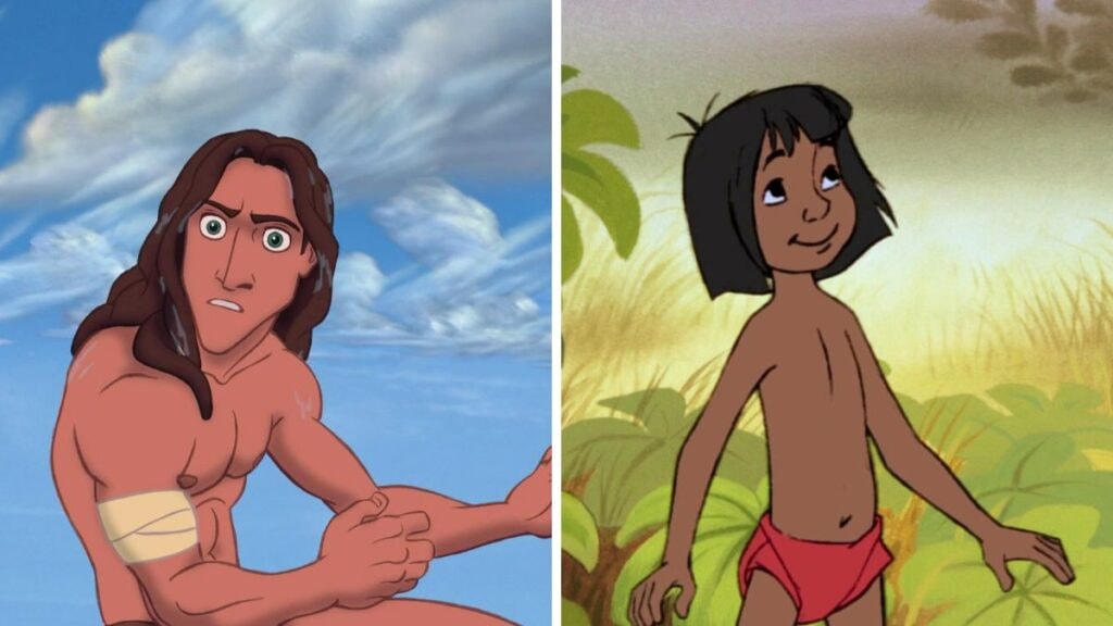 Tarzan et Mowgli du Livre de la Jungle