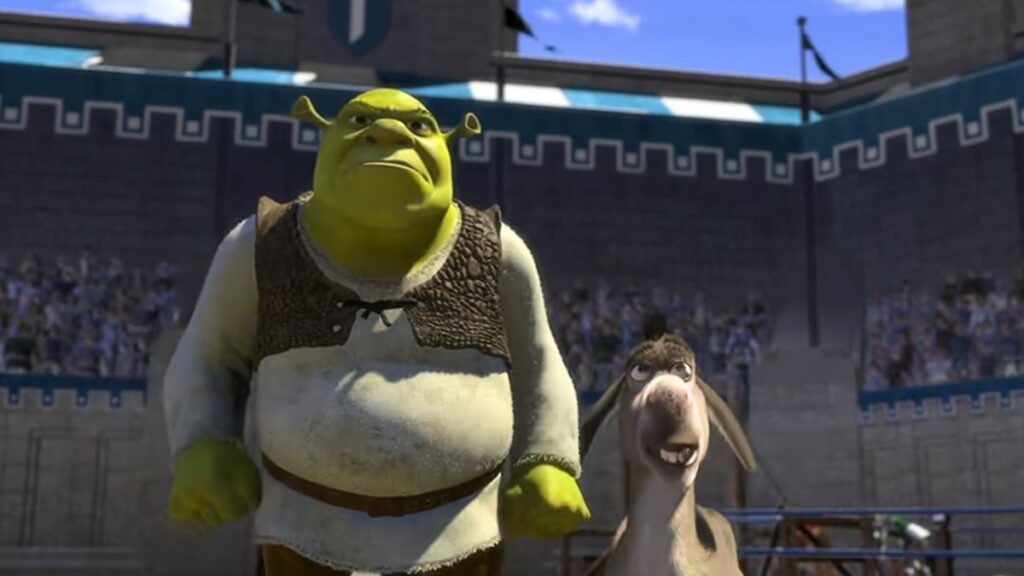 Shrek et l'âne dans le premier volet