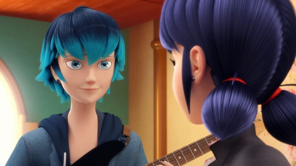 Luka Couffaine et Marinette dans Miraculous